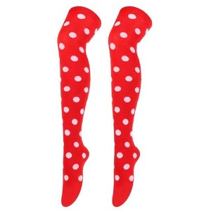 Colorful Polka Dot Patterned Thigh High Socks from the Sock Panda (Women's Sizes, Adult Medium) - 1 of 3