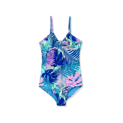 Lands' End Kids Chlorine Resistant Cutout One Piece Swimsuit