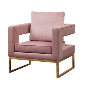 NicBex Polyester Accent Chair,Upholstered Living Room Chairs with Cut-Out Arms and Mid-Height Backrest,Modern Armchair,Accent Chairs for Living Room - 1 of 4