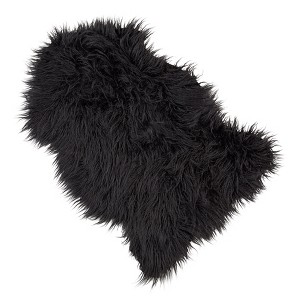 Saro Lifestyle Luxurious Faux Mongolian Fur Indoor Rug - 1 of 3