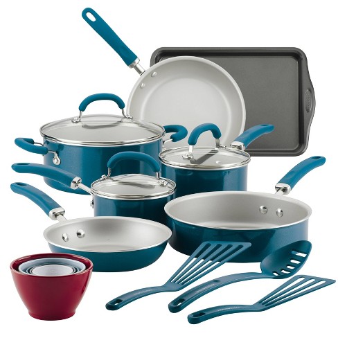 Rachael Ray Create Delicious 18pc Aluminum Nonstick Cookware Set Target