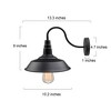 LNC Pict 10.2-in W 1-Lights Matte Black Bell Dome Farmhouse  Wall Lights - 3 of 4
