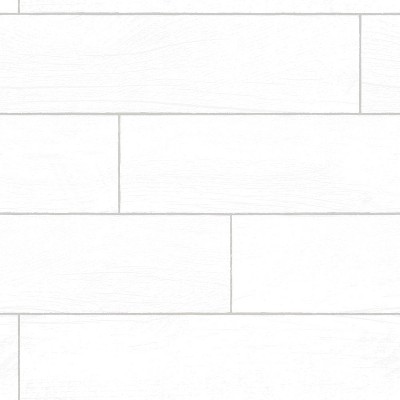 Tempaper & Co.® Wood Planks Removable Peel and Stick Wallpaper, Shiplap White, 28 sq. ft.: Kitchen Adhesive, Washable
