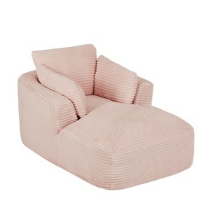 Single Full-compressed Sofa, Ultra Soft Coarse Grain Corduroy Recliner, Sleeper Couch with Seat Cushion with Spring Wrap, No Assembly - 1 of 4