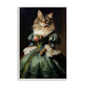 Stupell Industries Cat in Elegant Dress Framed Giclee Art - 1 of 4