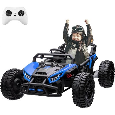 24V Electric Car for Kids with Remote Control, Battery Powered Ride On Truck with LED Lights, MP3, 4 Wheeler Vehicle for Toddlers