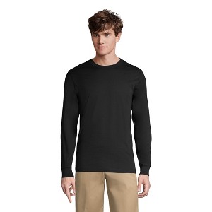 Lands' End School Uniform Men's Long Sleeve Essential T-shirt - 1 of 3