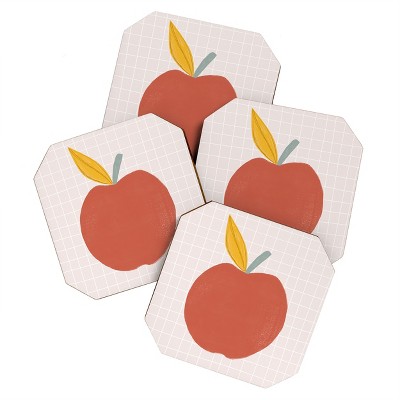 Hello Twiggs Red Apple Set of 4 Coasters - Deny Designs