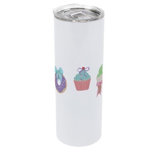 Elanze Designs 20 Ounce Stainless Steel On the Go Travel Tumbler With Push Top Lid, Pastel Dessert - 1 of 1