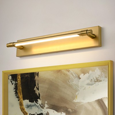 Rennnsan Velquinn 23"W Hardwired Linear Modern LED Dimmable Wall Sconce in Gold