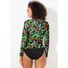 Swimsuits for All Women's Chlorine Resistant Long Sleeve 1/4 Zip Swim Tee (Plus Sizes Available) - 3 of 4