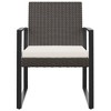 vidaXL Garden Dining Chair Set of 2 Brown, Anthracite, Cream white - 3 of 4