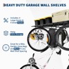 2 Pack Storage Shelves,Total Load 400LBS Heavy Duty Garage Wall Shelving,Rust-Proof Metal Shelf Wall Mount,Space-Saving Rack Garage Shelving,2x4Ft - 4 of 4