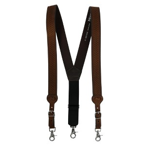 Nocona Belt Co Men's Big & Tall Leather Braided Suspenders with Buckle Ends - 1 of 3