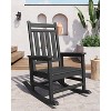 Acekool 2-Piece Outdoor Rocking Chair Set – HDPE Weather-Resistant Adirondack Rockers with Wood Texture, 380 lbs Capacity, Black - 2 of 4