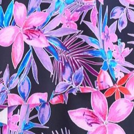 navy tropical floral
