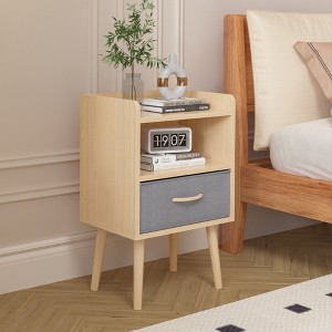 FONTOI Nightstands, Wood Nightstand with Collapsible Drawer, Side Table with Storage Cabinet for Kids' Room Bedroom Nursery, Brown, 11.8"*24.8"*15.8" - 1 of 4