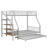 YOOCOZZ Twin Over Full Metal Bunk Bed with Twin Trundle Bed and Storage Stairway - 3 of 4