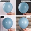 PartyWoo Balloons Dusty Blue Matte Boho Grey 12 Inch 50 pcs - 2 of 4
