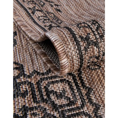 Beige Rectangular Stain-Resistant Outdoor Rug, 7' x 10'
