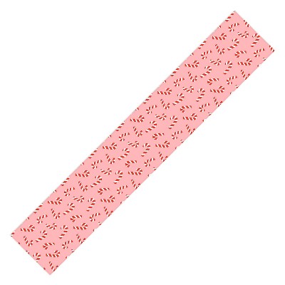 Lathe & Quill Candy Canes Pink Table Runner - Society6
