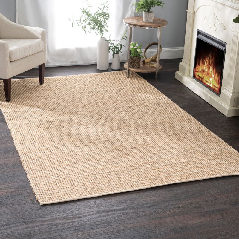 Home Conservatory Gravel Handwoven Jute Area Rug, 2 of 7