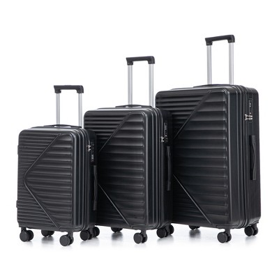 YONWAY 3 Piece Luggage Set, ABS Carry On Luggage Set Hardshell, with TSA Lock & Spinner Wheels