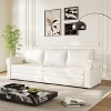 TiramisuBest 93.7" King Pull-Out Sofa Bed, 3-in-1 Convertible Faux Leather Sleeper with Nailhead Trim & Rolled Arms for Living,Dark Brown - 2 of 4