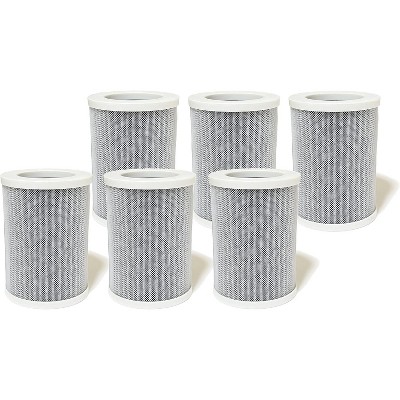 Nispira PEPERSFIL Purezone Replacement Filters For Car Air purifier Pure Enrichment Air Purifier Mini Portable (PEPERSAP) HEPA Activated Carbon, 6 Pk