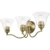 Livex Lighting Moreland 3 - Light Vanity in  Antique Brass - 3 of 4