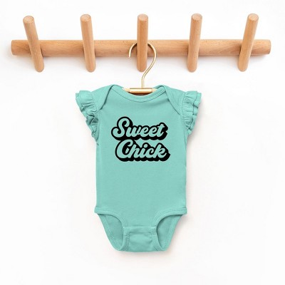 The Juniper Shop Sweet Chick Baby Flutter Sleeve Bodysuit