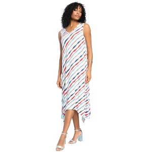 Roaman's Women's Plus Size Sleeveless Swing Dress - 1 of 4
