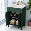 24" Bathroom Vanity with Ceramic Sink – Compact Cabinet with 2 Doors, Adjustable Shelf, Solid Wood Frame, Soft-Close Hinges - 4 of 4