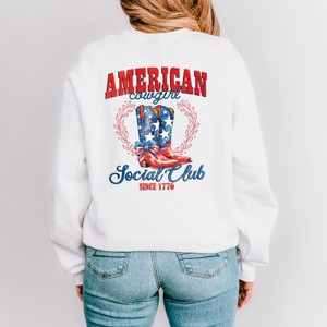 Simply Sage Market American Cowgirl Social Club Front And Back Sweatshirt - 1 of 4