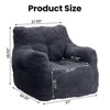 Hooseng Bean Bag Chair, Bean Bag Sofa Chair with Armrests, Fluffy and Lazy Sofa with backrest, Comfy Cozy BeanBag Chairs - 4 of 4
