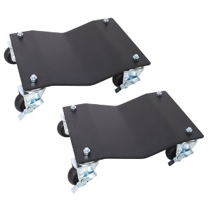NAYSAYE Car Wheel Dolly  Heavy Duty Car Tire Dolly Set of 2 with Steel Frame 2500lb Capacity, Black, 11.8"*4.3"*37.9" - 1 of 4
