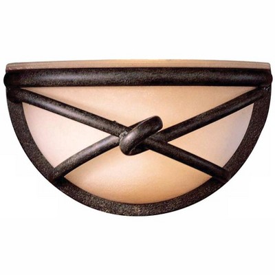 Minka Lavery Rustic Wall Light Sconce Aspen Bronze Hardwired 8 1/4" Fixture Scavo Glass Shade for Bedroom Bathroom Living Room