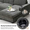 119" Chenille U-Shaped Sectional Sofa with Chaise & Cup Holders - 3 of 4