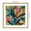Kate and Laurel Framed Art Colorful Tropic Botanical Abstract Neutral Linen by The Creative Bunch Studio, 26x26, Florence Gold - 2 of 4