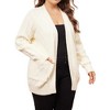 Agnes Orinda Women's Plus Size Long Sleeve Open Front with Pockets Casual Knit Cardigans - 2 of 4