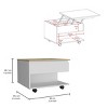 FURNIinspire Coffee Tables Modern Small Coffee Table, Conversation Table Center Table For Living Room, Home, Office, Multicolored, 21.4"*31.4"*11.6" - 3 of 4