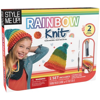 SpiceBox: Style Me Up Rainbow Kids Knitting Kit