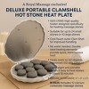 Royal Massage Deluxe Large Clamshell Hot Stone Heater – Stainless Steel Dual Heating Plate with 12 Stones - 3 of 4