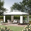 Resenkos Outdoor Garden Gazebo, Sunshade Gazebo Canopy,13' x 10' Patio Gazebo Outdoor Canopy Shelter w/ Double Vented Roof, Cream White - 4 of 4