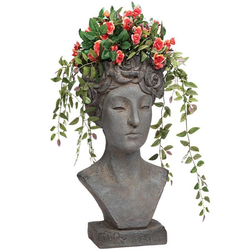 Design Toscano Flora, Roman Nymph of Flowers Sculptural Head Planter, 2 of 10