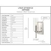 Urban Ambiance Luxury Contemporary Wall Sconce 11.5''H x 4.75''W,  Brushed Nickel Finish,  Parkes Collection, UHP4220 - 3 of 4