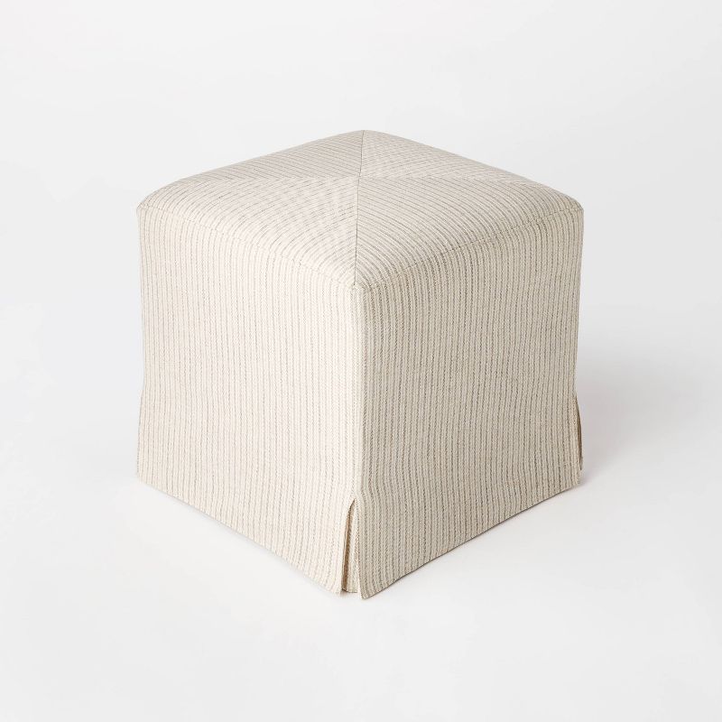 Lynwood Slipcover Cube Ottoman - Threshold™ designed with Studio McGee, 1 of 9