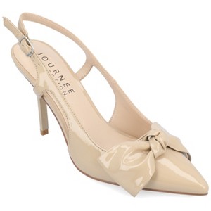 Journee Collection Womens Viera Mid Heel Pointed Toe Pumps - 1 of 4