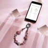 Pavilion Gift Company - Pink Crystal Wristlet - Beaded Hands-Free Silver Wrist Strap - Cell Phone Accessories - 2 of 4