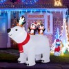 Karl Home 5FT Lighted Polar Bear and Penguis Christmas Inflatable Decoration - 3 of 4